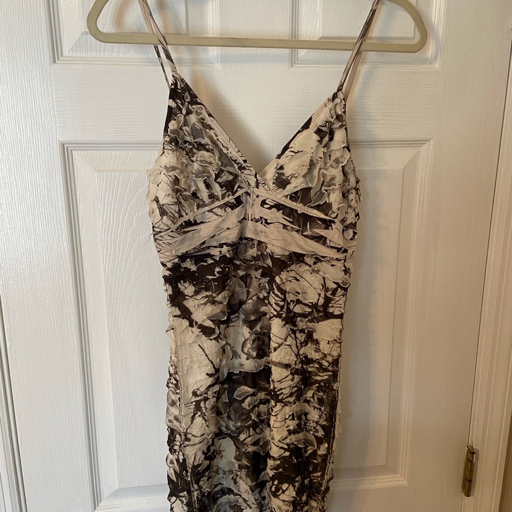 White and brown dress